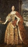 unknow artist Portrait of Anne Marie d'Orleans (1669-1728) while Duchess of Savoy wearing the robes of Savoy and the coronet France oil painting artist